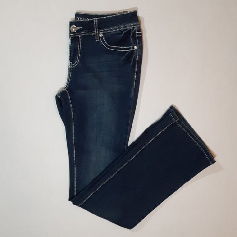 APT. 9 EMBELLISHED BOOTCUT INDIGO BLUE JEANS  SIZE 6